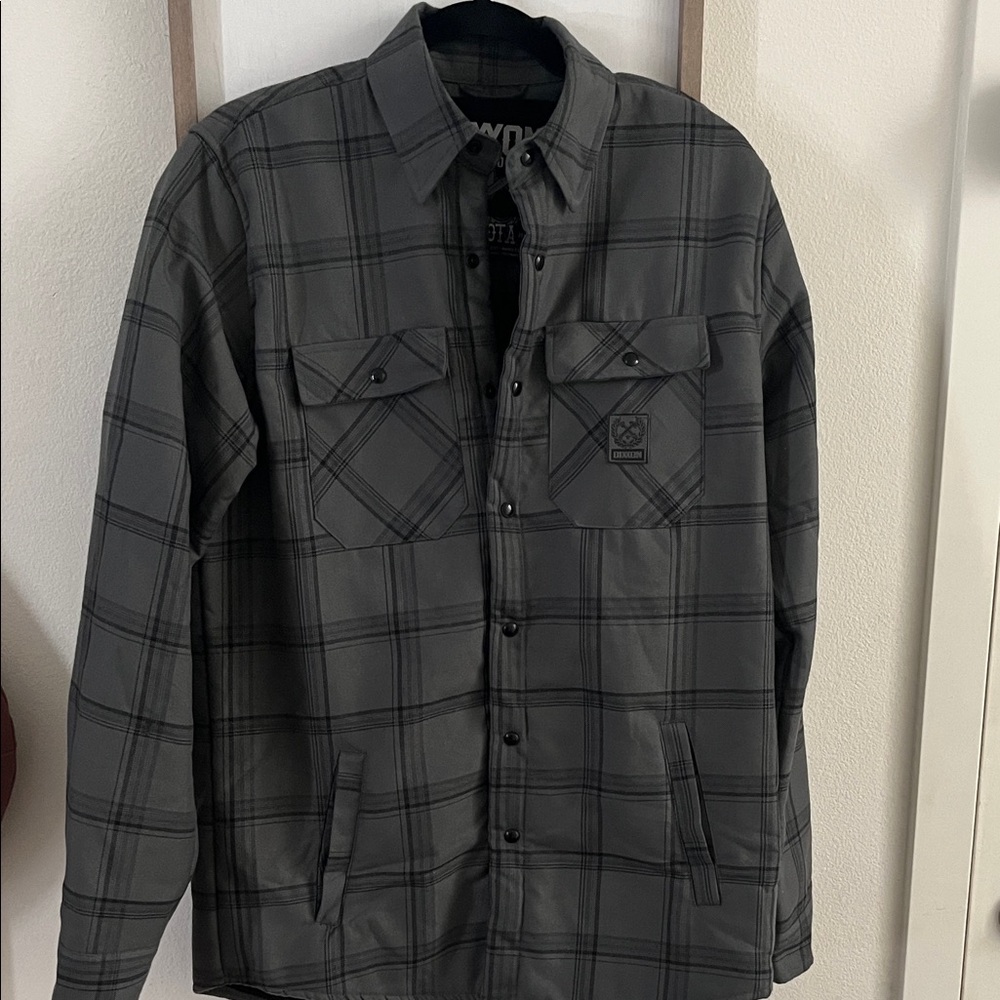 Dixxon Men's Gray Plaid Jacket